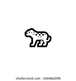 Leopard icon. Vector leopard illustration