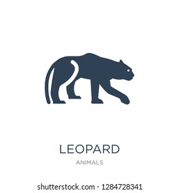 leopard icon vector on white background, leopard trendy filled icons from Animals collection, leopard vector illustration