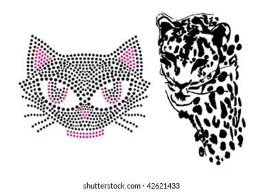 Leopard illustration in cats