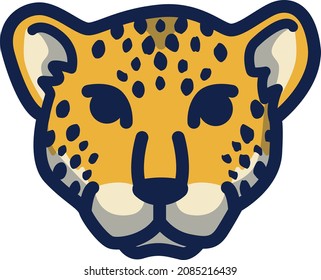 Animales planos de diseño de iconos de la ilustración de leopardo