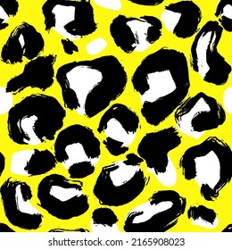 Leopard imitation seamless pattern. Vector illustration