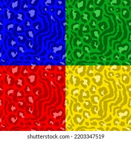 Leopard imitation seamless pattern. Vector illustration