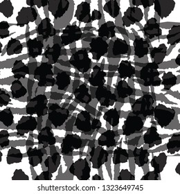 Leopard, jaguar, animal fur on camouflage pattern,