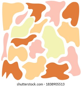 Leopard or jaguar print, textured fashion print, abstract safari background for fabric, textile. Effect of big tropical wild cat fur, spots stylized as hearts with pink camouflage