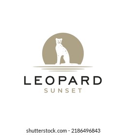 Leopard Jaguar Puma Cheetah Panther silhouette logo design