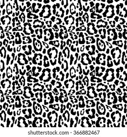  Leopard, jaguar seamless pattern. Black white animal design. Camouflage stock vector illustration background