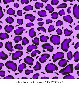 Leopard or Jaguar seamless pattern.  Cheetah fur texture. Design for  backgrounds, fabric, wallpaper, textile. Vector illustration of animal print. 