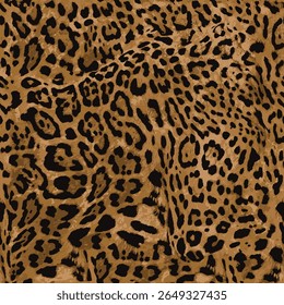 Padrão de pele de leopardo e onça-pintada, design de couro animal