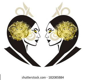 Leopard lady heart