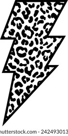 Leopard Lightning Bolt Digital EPs Vector graphics File