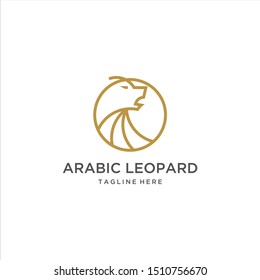 leopard line company logo. wild animal logo with minimalist concept