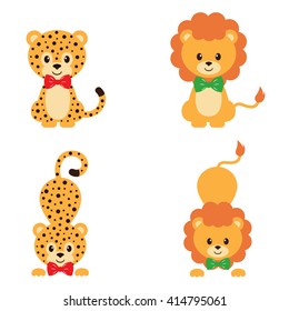 leopard and lion set