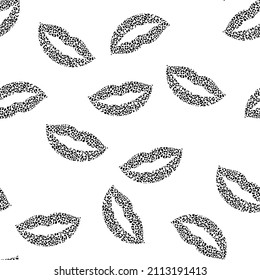
leopard lips seamless pattern for print.