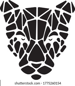 Leopard logo with abstract pattern