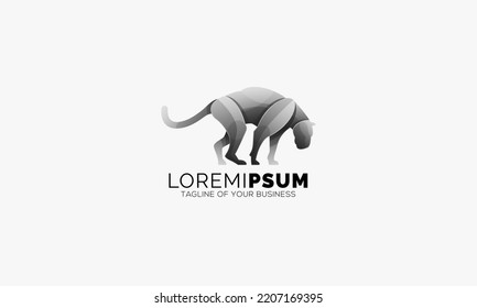 Leopard logo animals modern gradient color