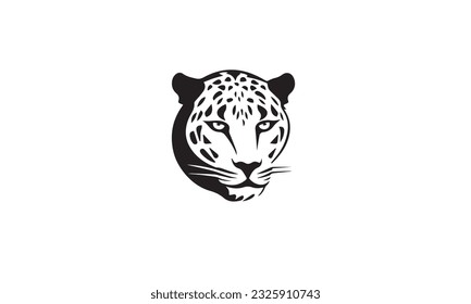 leopard logo black simple flat icon on white background