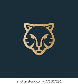 Leopard logo. Easy to change size, color and text
