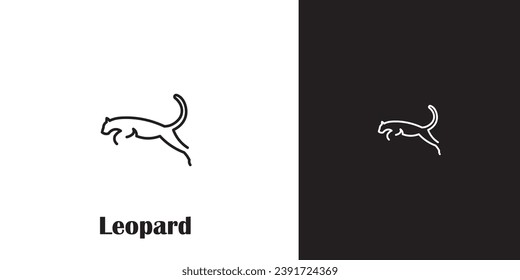 Leopard logo with a minimalist design that is suitable for your business.