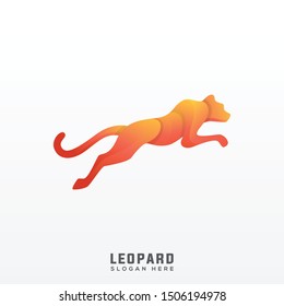 leopard logo template. animal logo modern. cheetah logo.
