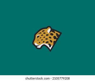 Leopard Logo. Vector Cat Illustration. Colorful Emblem,