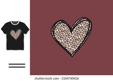 Leopard love t shirt design