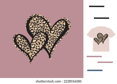 Leopard love t shirt design