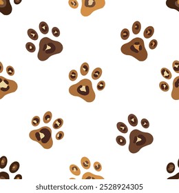 Leopard made of paw print pattern