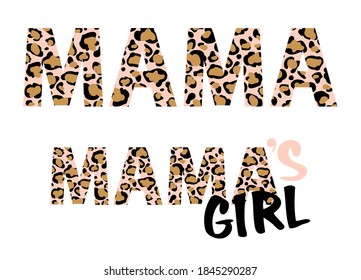 Leopard mama print vector illustration for chirt decor animal pattern svg