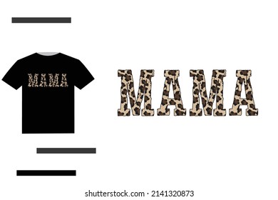 Leopard mama t shirt design