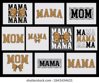 Leopard mama t shirt design