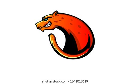 Leopard mascot gaming logo design vector with modern illustration concept style for badge, emblem, sticker and t shirt printing. Angry Leopard illustration for sport team.