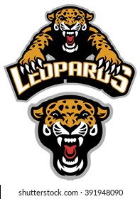 Leopard mascot set