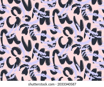 Leopard Mid Century retro violet pink navy pastel design, fashion Modern Art design for paper, cover, fabric, interior decor and other users.