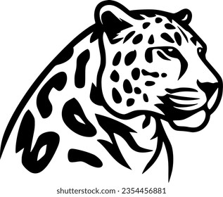 Leopard | Minimalistische und einfache Silhouette - Vektorgrafik