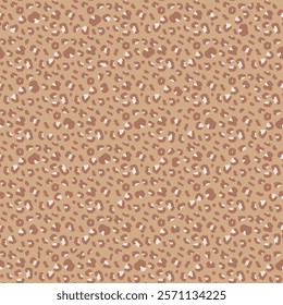 Leopard monochrome seamless pattern. Animal print mocha mouse endless background. Cheetah or panther skin texture repeat cover. Vector hand drawn fabric illustration.