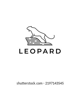 leopard observe logo design lines