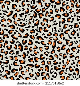 Leopard on a white background. Vector. Wild animals.