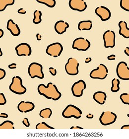 Leopard pattern. Abstract leopard seamless pattern. Vector illustration. 