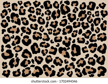 Leopard pattern, animal design, black and brown