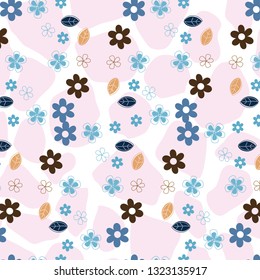 Leopard pattern, animal fur on floral