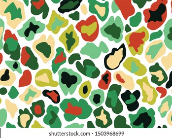 Leopard pattern and background in trend color tones.Textile fabric printing.Wild fur design for blouse and dress.Can be used on t-shirts, hoodies, mugs, posters and any other merchandise.