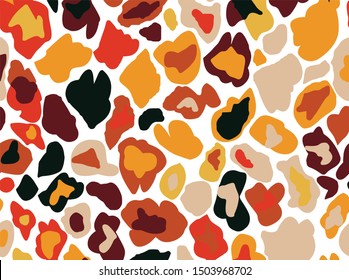 Leopard pattern and background in trend color tones.Textile fabric printing.Wild fur design for blouse and dress.Can be used on t-shirts, hoodies, mugs, posters and any other merchandise.