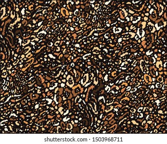 Leopard pattern and background in trend color tones.Textile fabric printing.Wild fur design for blouse and dress.Can be used on t-shirts, hoodies, mugs, posters and any other merchandise.