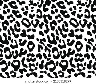 Leopard Pattern Black Spots On White Stock Vector (Royalty Free ...