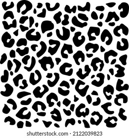 Leopard Pattern Black and White Color Background