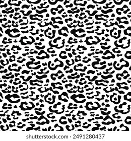 
leopard pattern black and white design vector print on textiles vector seamless