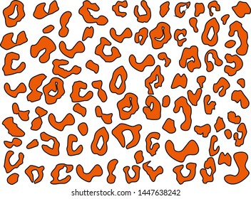 Leopard pattern Brown on White background. used for all funds. VECTOR