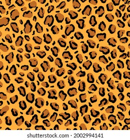 Leopard pattern in browns. Vector illustration