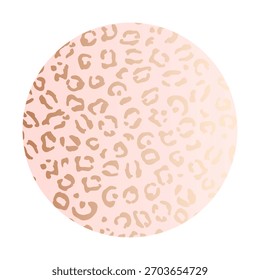 Leopard pattern circle abstract animal print beige gradient texture fashion design trendy decorative background aesthetic stylish spotted motif contemporary graphic.