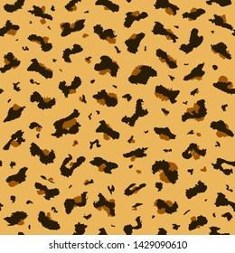 Leopard pattern design, Animal design. Brown, orange, yellow.